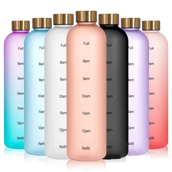 1L Motivational Water Bottle – Time Marker & Leakproof Design