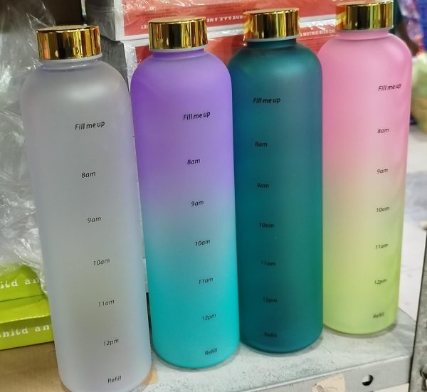 1L Motivational Water Bottle – Time Marker & Leakproof Design