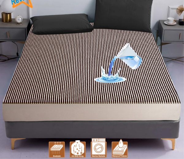 100% Waterproof Mattress Protector – Soft Polish Fabric (Random Color)