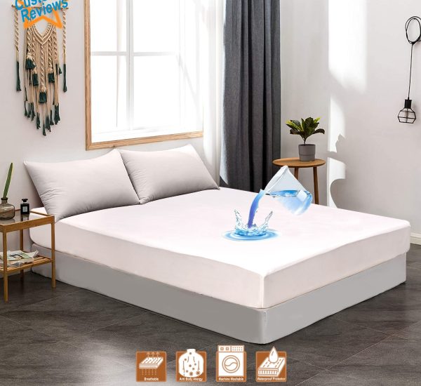 100% Waterproof Mattress Protector – Soft Polish Fabric (Random Color)