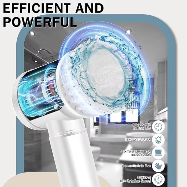 Magic Spin Scrubber – Wireless Rechargeable Cleaning Brush