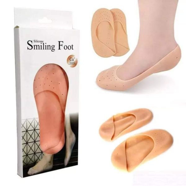 Smiling Foot – Anti-Crack Silicone Moisturizing Socks (Full Length)